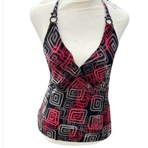 Vintage Made In Usa Celine By Champion 90’s Geometric Halter Tank Top Size M